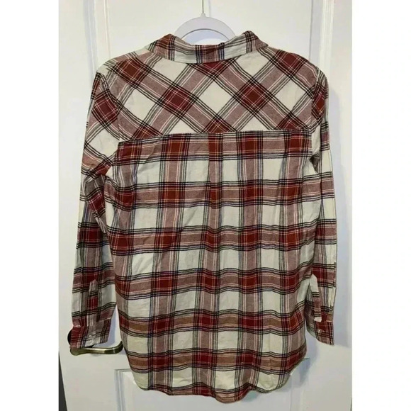 NWT GAP Womens Button Down Long Sleeve Relaxed Fit Boyfriend Flannel Top Size S - Picture 3 of 7
